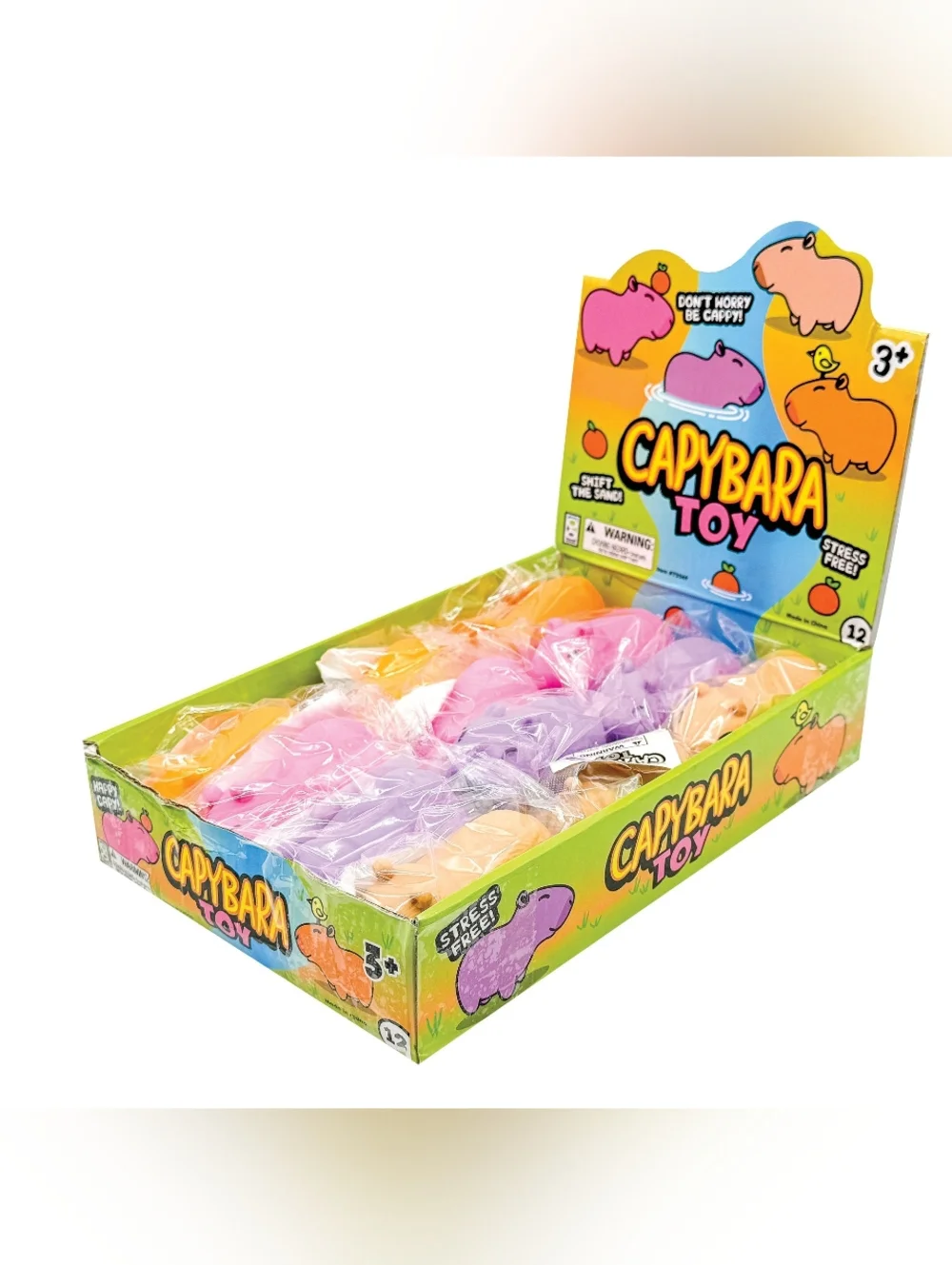 💜 Orange Capybara Squishy Toy 🧸 Sand Filled Stress Relief Fidget Cute